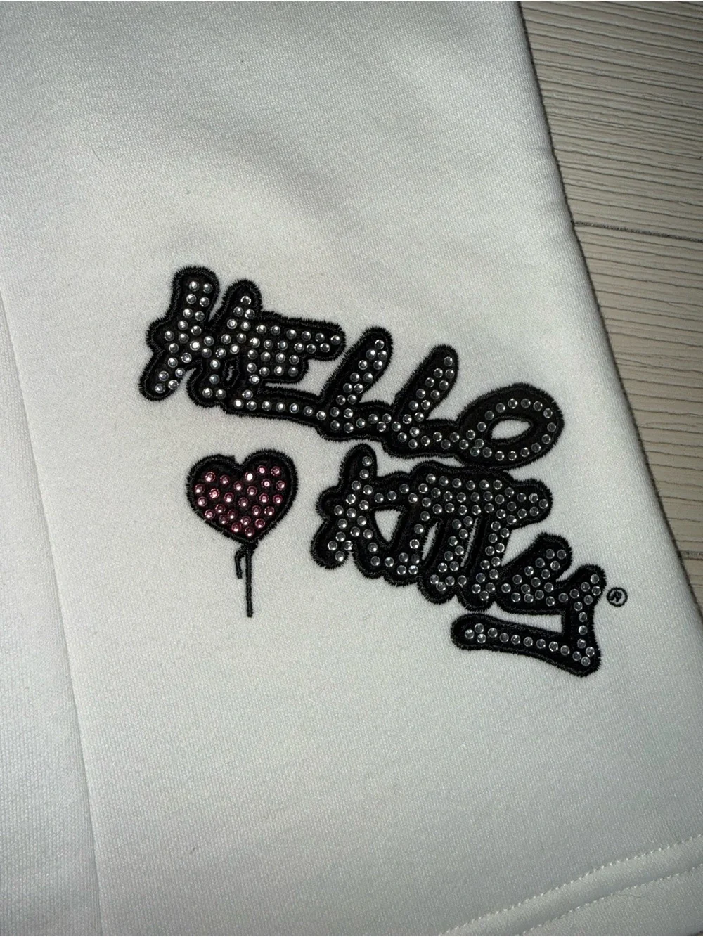 Forever 21 White Hello Kitty Crystal-Accent Hoodie & Pants Set